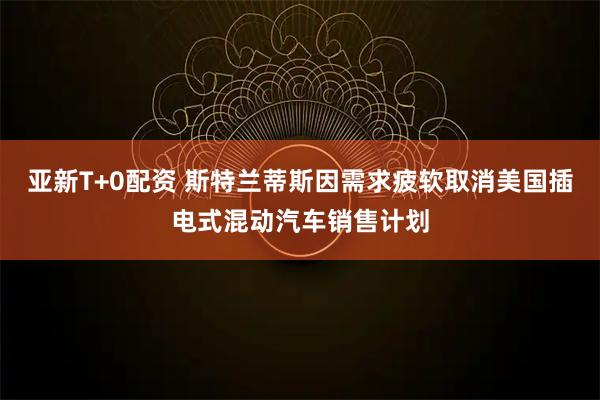 亚新T+0配资 斯特兰蒂斯因需求疲软取消美国插电式混动汽车销售计划