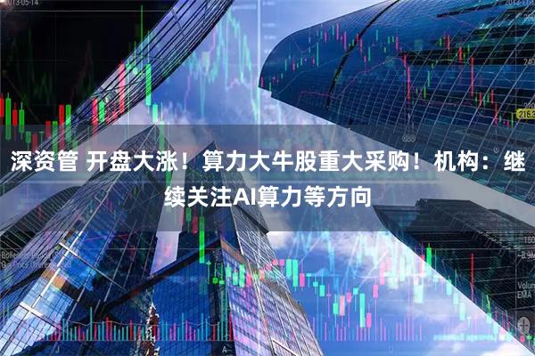 深资管 开盘大涨!算力大牛股重大采购!机构:继续关注AI算力等方向